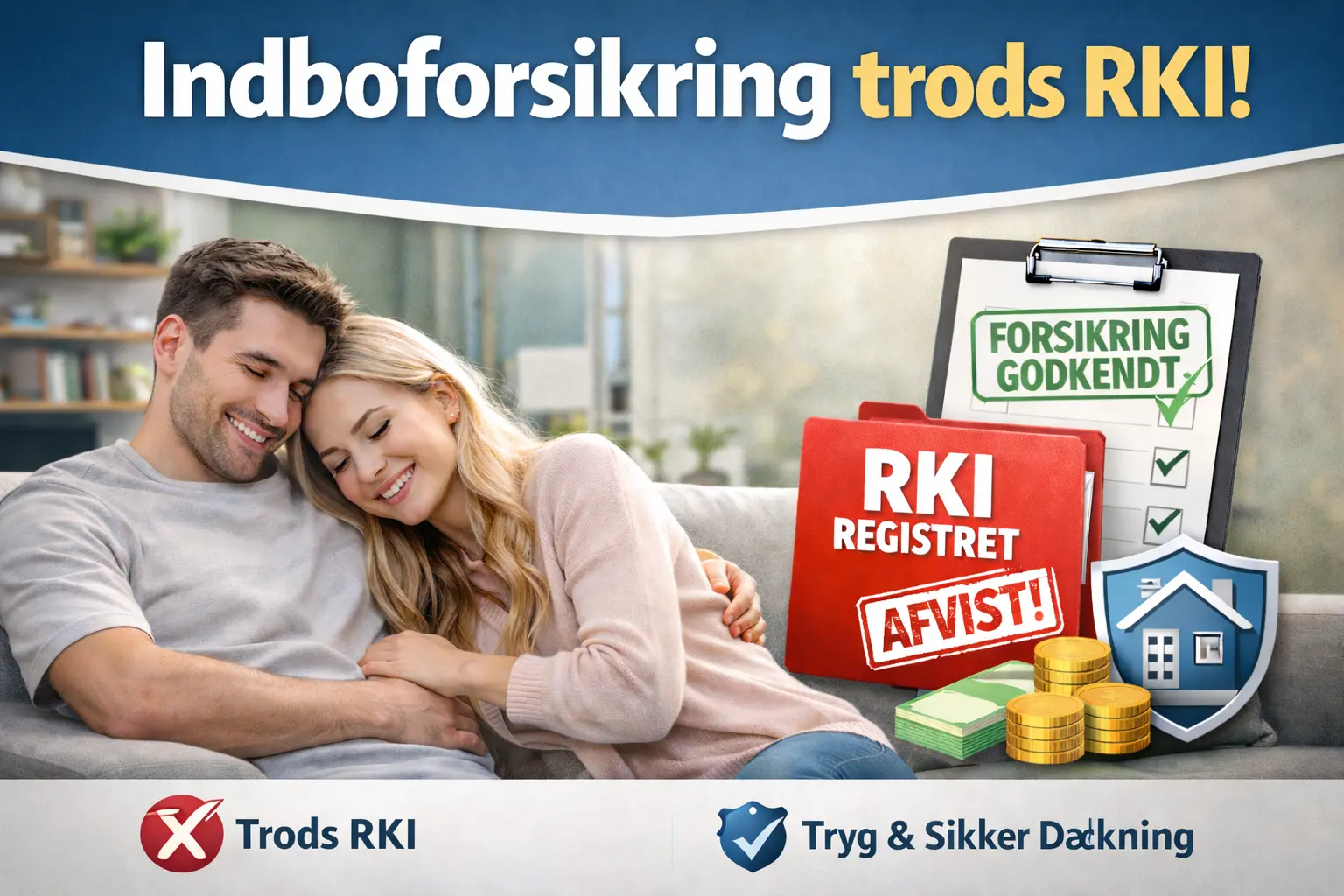 Illustration til artiklen om indboforsikring trods RKI-registrering – sådan forstår du dine muligheder som kunde i Experian.